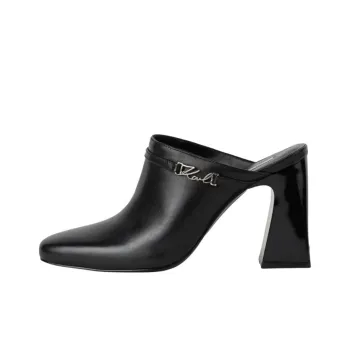 KARL LAGERFELD / Karl Lagerfeld Jeans Astra Nova Singia Trim Leather Mules Women's
