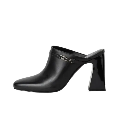 KARL LAGERFELD / Karl Lagerfeld Jeans Astra Nova Singia Trim Leather Mules Women's