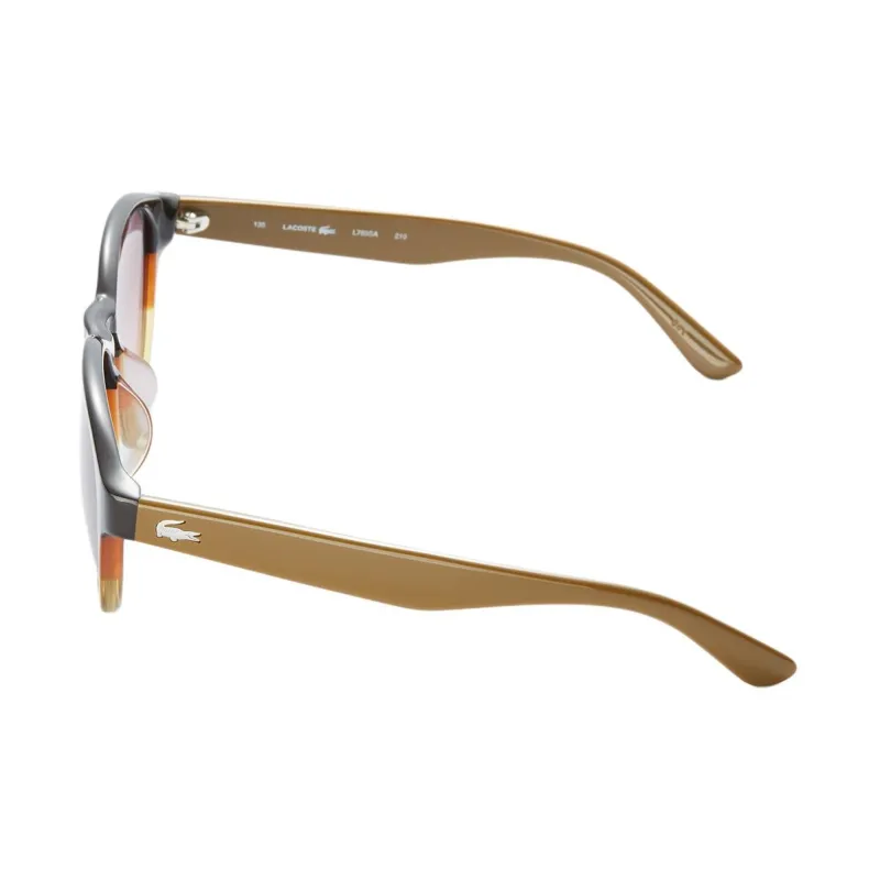 LACOSTE Plate Frame Oval Sunglasses Unisex Brown-2