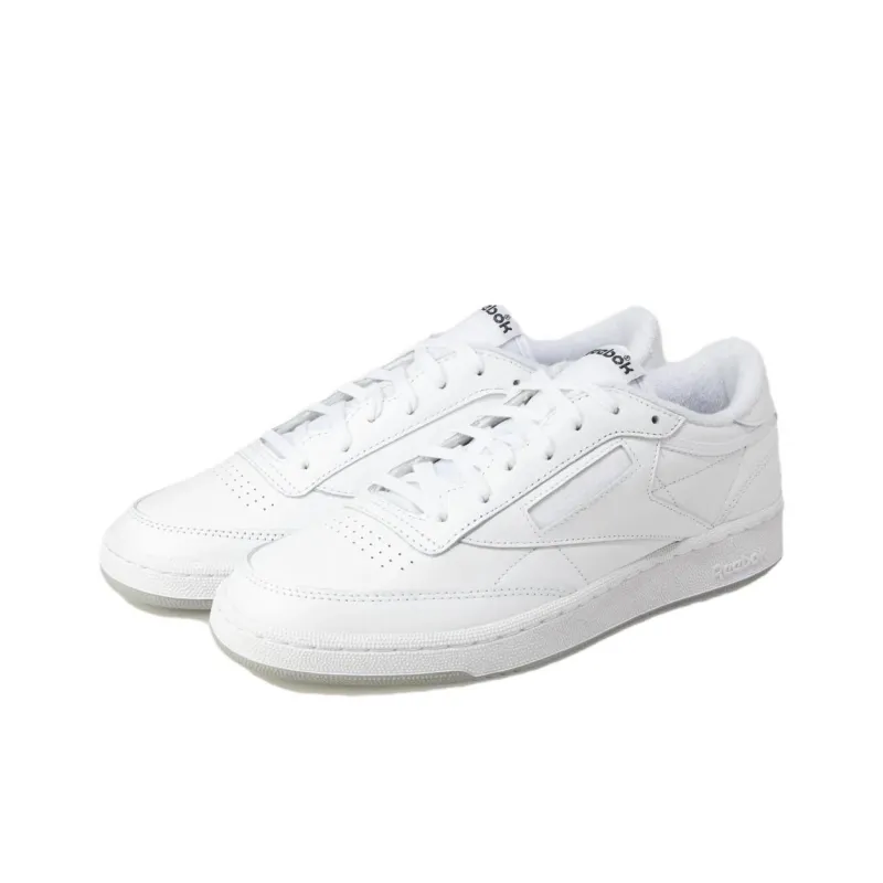 Reebok Club C Anti Slip Wear Resistant Low Top Skateboard Shoes Unisex White-2