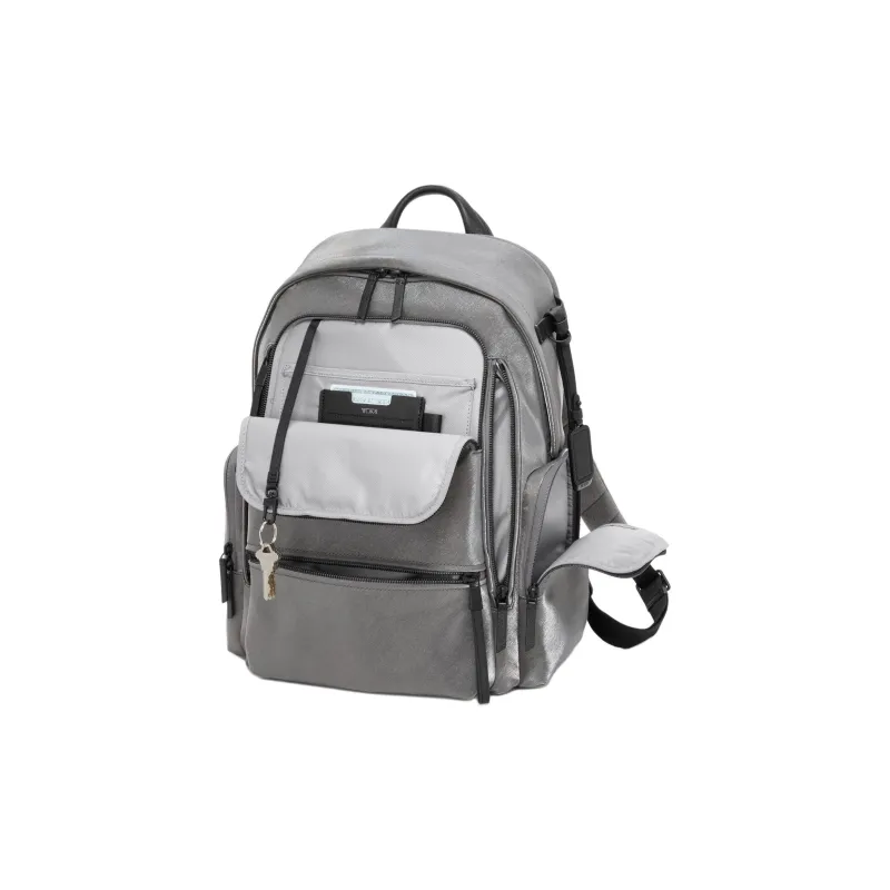 TUMI Fabric Backpack Women's Silver Gray-2