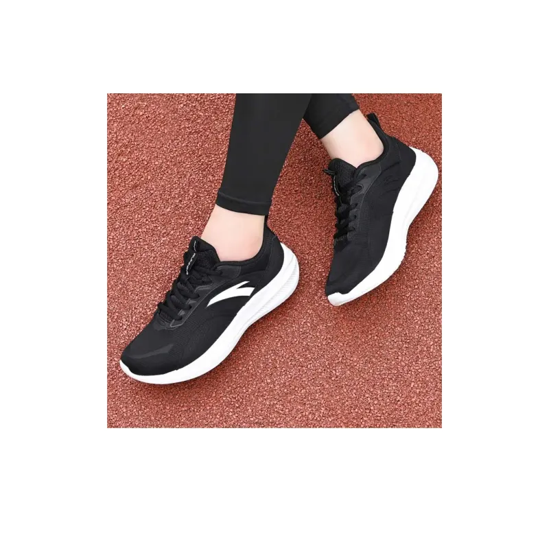 Anta Walk Cushioning Anti Slip And Wear Resistant Breathable Rebound Low Top Casual Running Shoes Women's Black-5