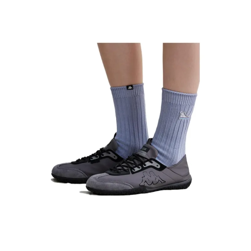 Kappa Cushioning, Slip Resistant, Abrasion Resistant, Lightweight Low Top Casual Shoes Unisex Dark Gray Black-2
