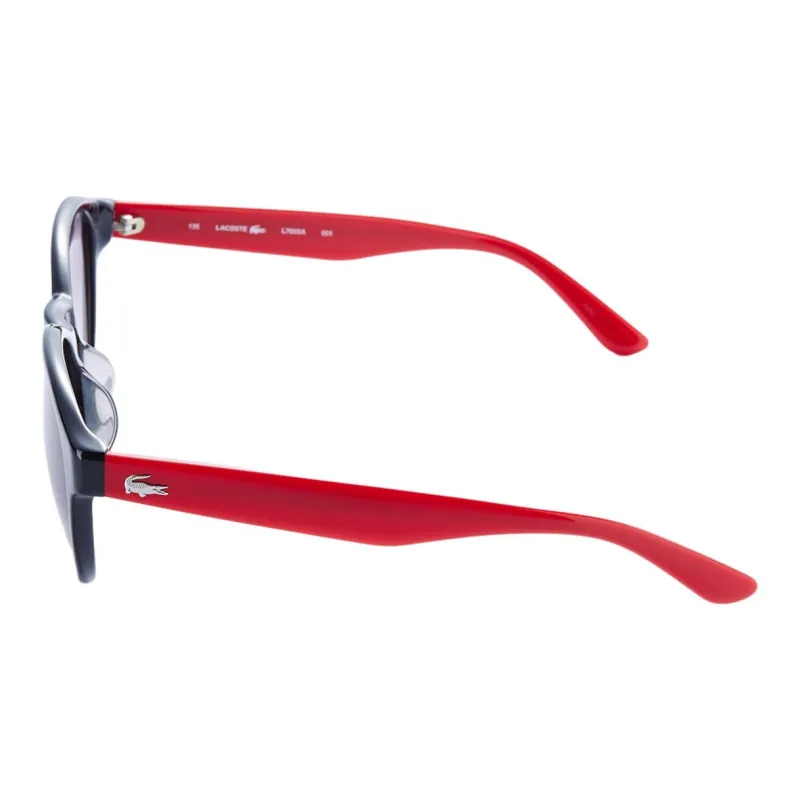 LACOSTE Plate Frame Round Sunglasses Unisex Black-2