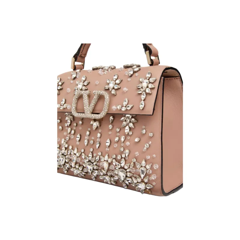Valentino GARAVANI Embroidery Shoulder Bag, Crossbody Bag, Handbag Mini Women's Rose Cinnamon-5