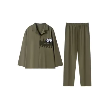 Dream Heart Pajama Set Men's Dark Green