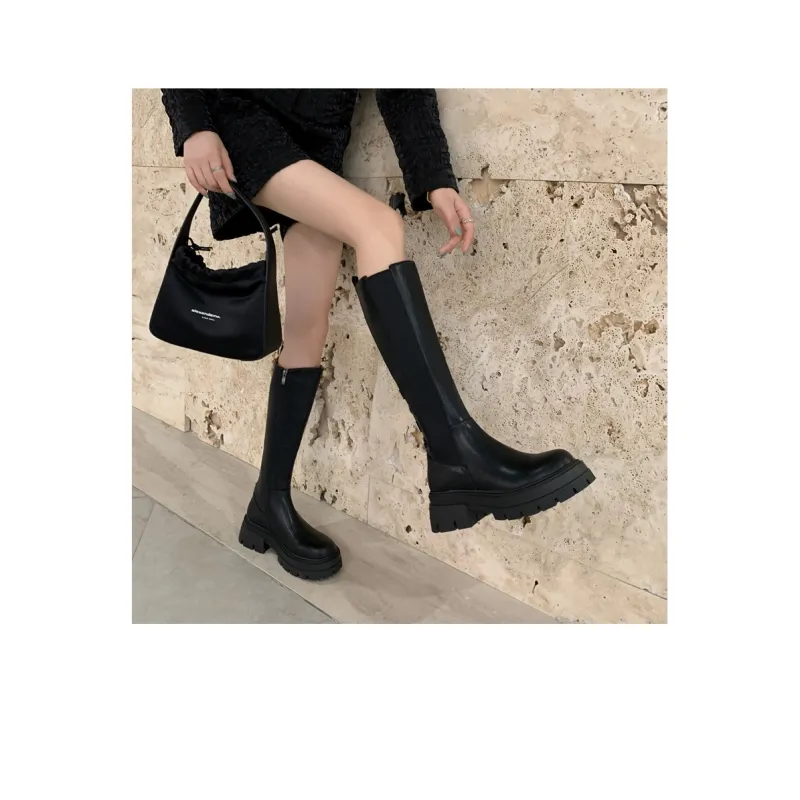 Five-nine Dan Seven Knee-high Boots 5.5cm Women's-7