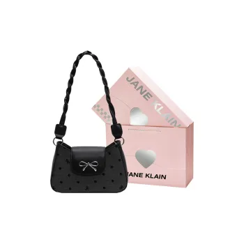 JANE KLAIN Synthetic Leather, Textile Mosaic Underarm Shoulder Bag Regular Women's Black/Red