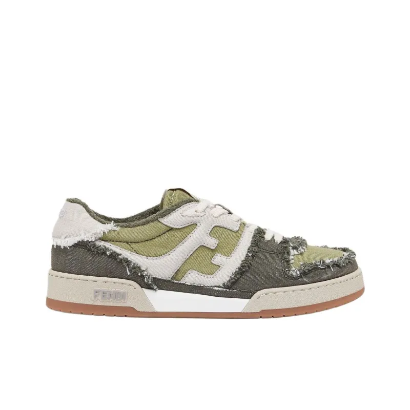 FENDI Logo Detailed Low Top Sneakers-1