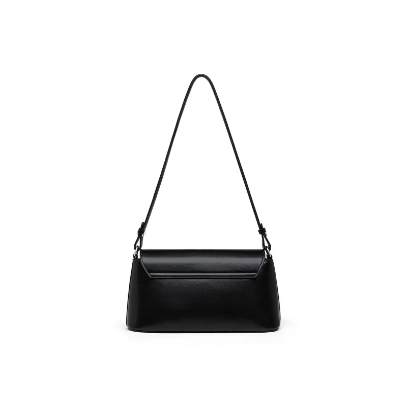 C°BANNER Split Cow Leather With Synthetic Leather Shoulder Bag Women's Black/Foam Gray/Salt Khaki-2