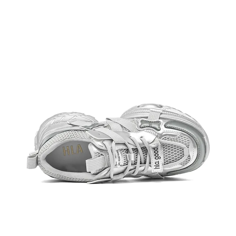 HLA Breathable Chunky Sneakers Casual Platform Height Increasing Athletic Shoes Women's-2