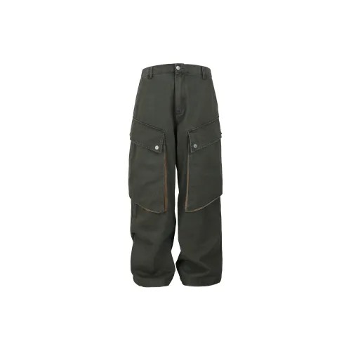 BJHG Casual Pants Unisex Olive Green