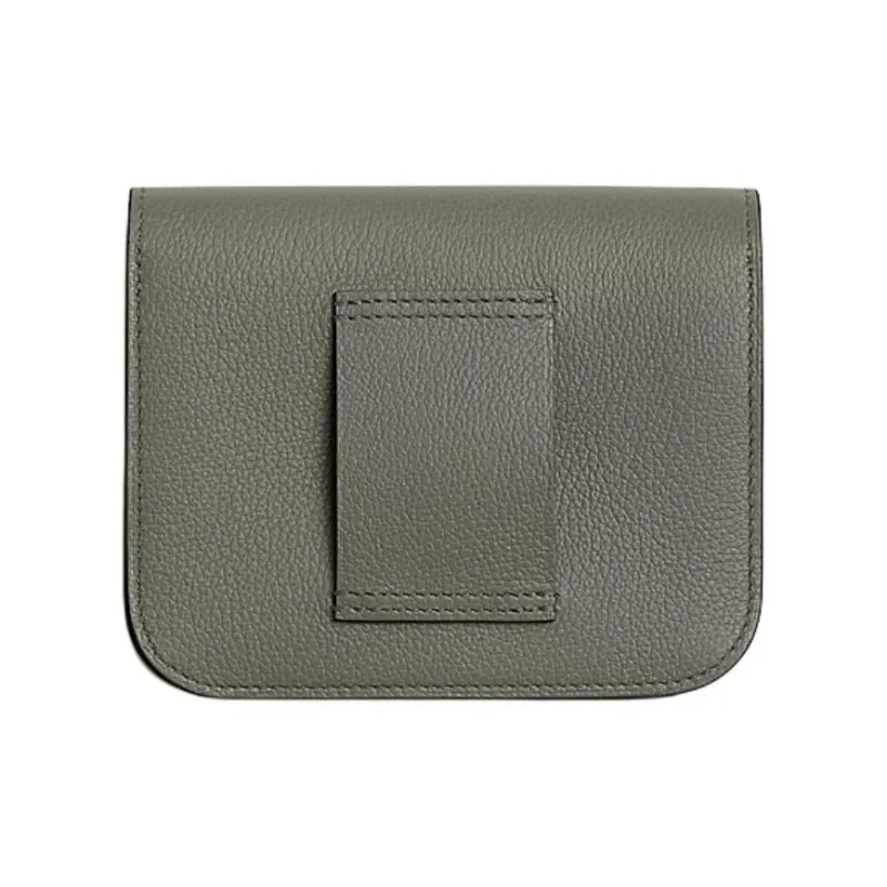 HERMES Constance Slim Evercolor Calfskin Coin Purses Wallets Women's 0L Grismeyer Cumulus Gray-1
