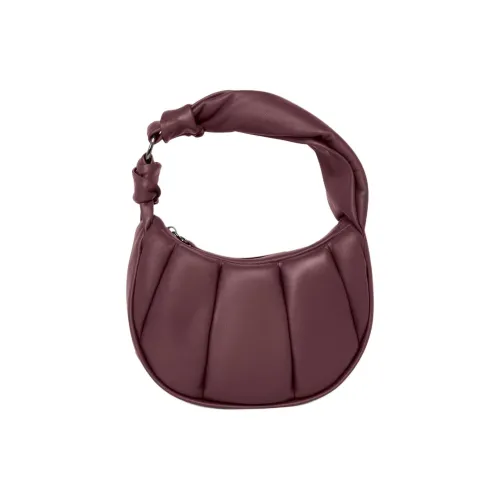 TUMI Leather Shoulder Bag Handbag Shoulder Bag Crossbody Bag Small Size Women's Ruby Pearl Puff
