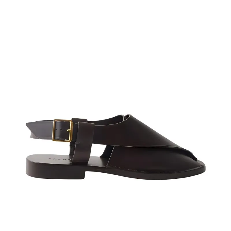 SOEUR Andra Strap Sandals Women's Dark Brown-1