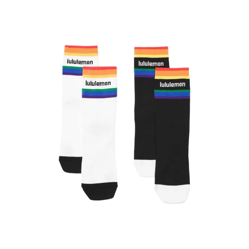 Lululemon Tale To Tell Ankle Socks Women's 2 Pack Black/White-2