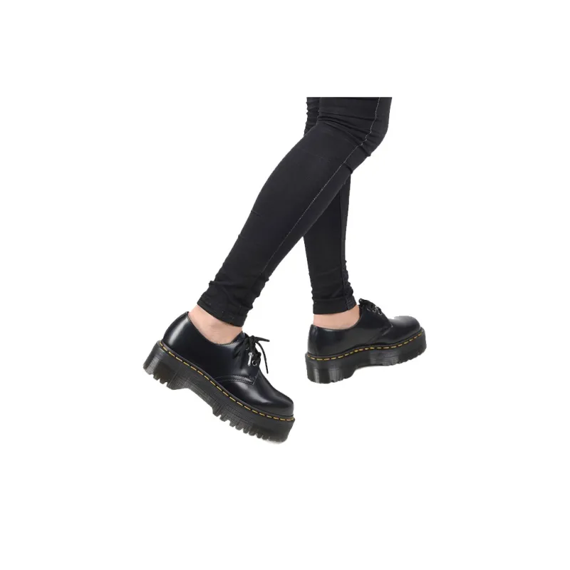 Dr. Martens 1461 Smooth Leather Platform Black-4