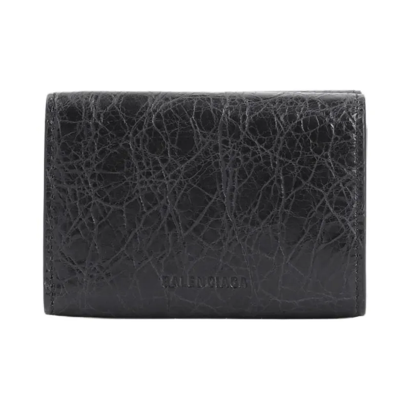 Balenciaga Lambskin Wallet Mini Women's Black-1