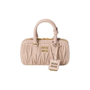 MIU MIU Arcadie Series Leather Shoulder Bag, Crossbody Bag, Handbag Mini Women's Pink