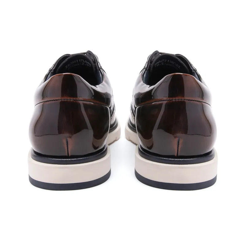 Anthony Miles Casual Shoes Men's Dark Brown With Yellowish Brown Highlights-3