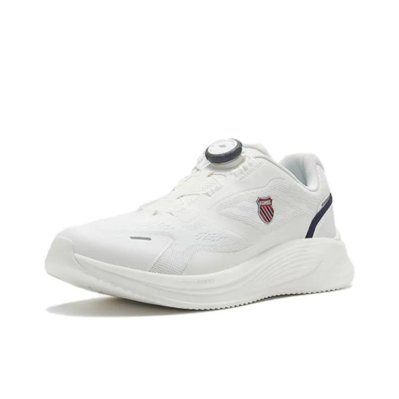 KSWISS Cushioning, Wear Resistant Low Top Running Shoes Men's White Black-4