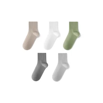 LUCKMEEY Mid Calf Socks Men's 5 Pack