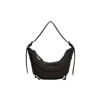 Lemaire Polyamide Croissant Bag, Handbag, Shoulder Bag, Crossbody Bag Small Size Unisex Black