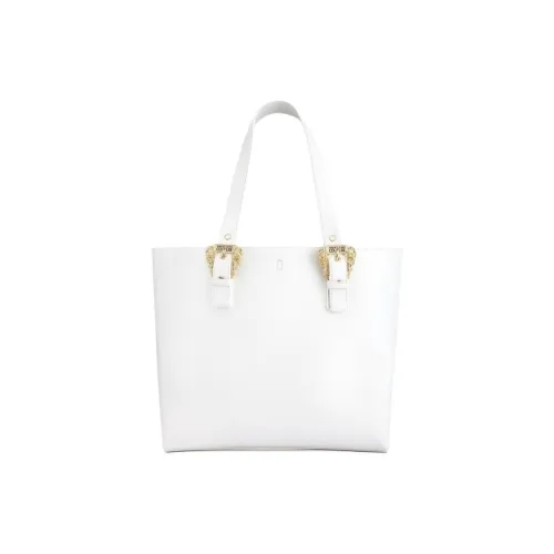 FANSIZHE Artificial Leather Bonded PU Tote Bag Shopping Bag Handbag Large Size Women's White