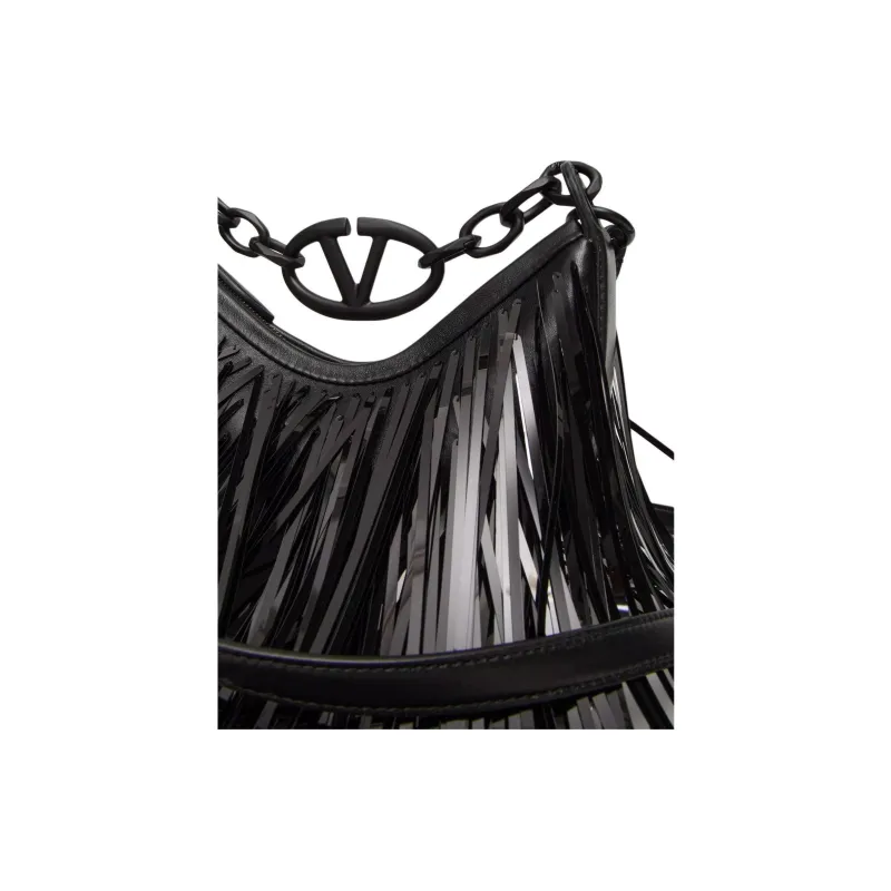 Valentino Sequins Portable Crossbody Bag Shoulder Bag Mini Women's Black-5