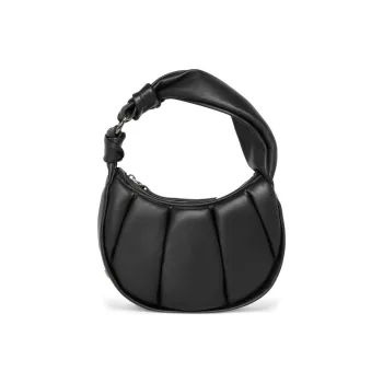 TUMI Leather Handbag Shoulder Bag Crossbody Bag Small Size Women's Black Mousse Color