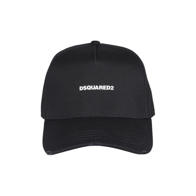 DSQUARED 2 Logo Embroidered Distressed Baseball Cap-0