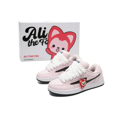 ALI THE FOX Skateboard Shoes Unisex Low-Top White