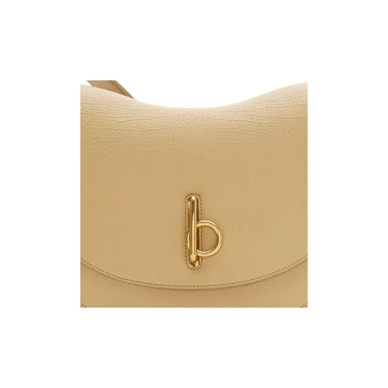 Burberry Rocking Horse Grained Calfskin Shoulder Bag Crossbody Bag Medium Size Women's Sand-3