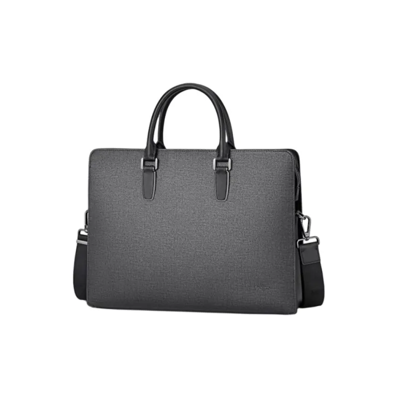 GOLDLION Cow Leather Handbag Large Size Men's Black-7