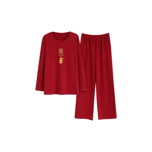 The Story Of The Flower Season Pajama Set Men's Red