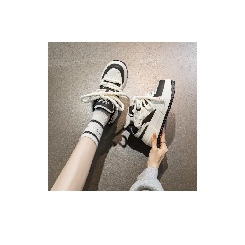 NRDROFFICIAL Skateboard Shoes Women's Low Top Black, White, Black-8