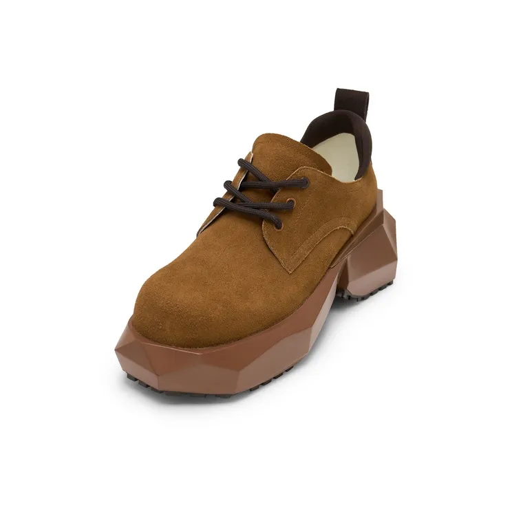 Lost In Echo Platform Height Increasing Wedge Sole Round Tip Business Shoes Shoe Size Comparison-1