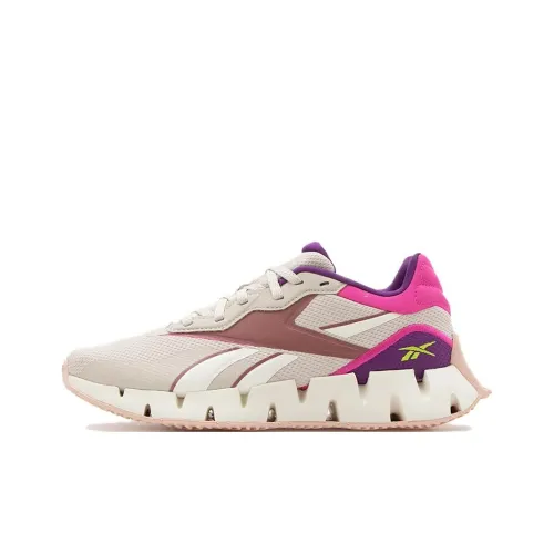 Reebok Zig Dynamica 4 Running Shoes Women's Low-Top Beige/Purple