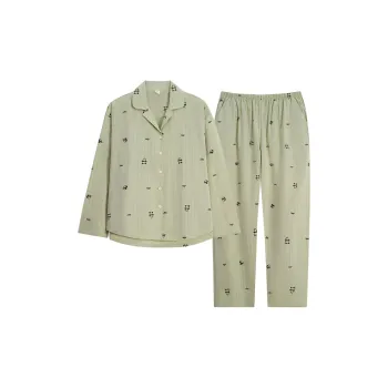 Sha Qian Pajama Set Women's Lime Green