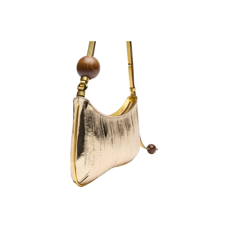 Jacquemus Blind Eel Leather Handbag Shoulder Bag Women's Gold-2