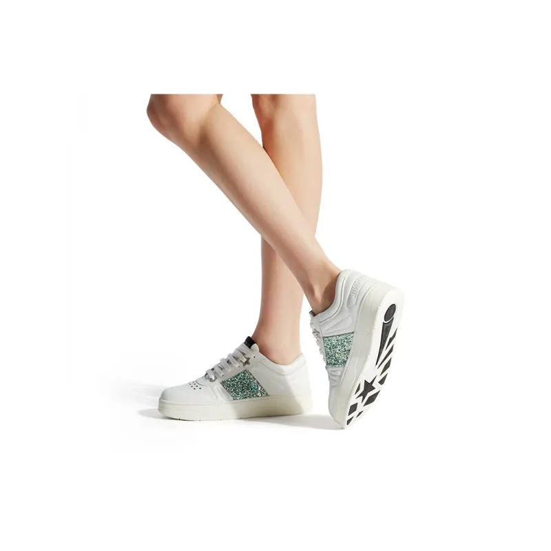 Jimmy Choo Hawaii Cushioning Abrasion Resistant Lightweight Low Top Skateboard Shoes Women's Mint Green-4