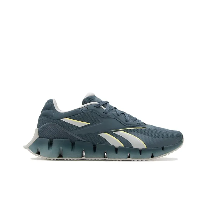 Reebok Zig Dynamica 4 Anti-Slip Wear-Resistant Low-Top Casual Running Shoes Unisex Dark Blue Green-1