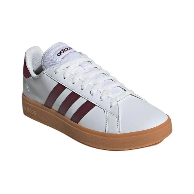 Adidas GRAND COURT Anti Slip Wear Resistant Low Top Skateboard Shoes Men's White-2