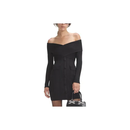 Self-portrait Long-Sleeved Dresses Women's Classic Black