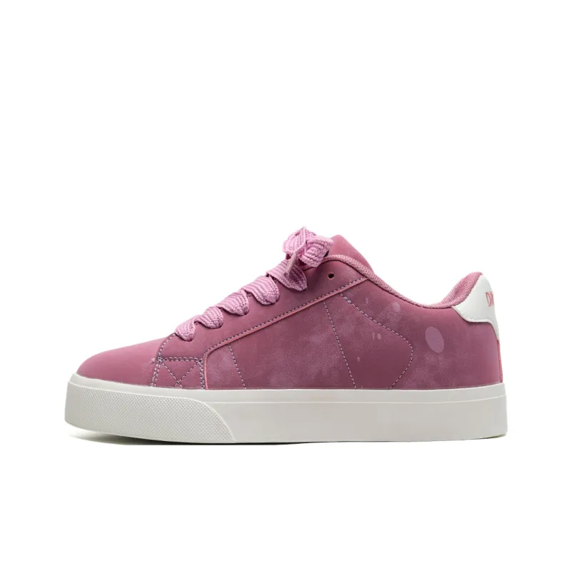 OAOQ Wear resistant And Lightweight Low Top Skateboard Shoes Unisex Dusty Pink-1