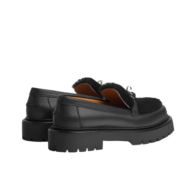 HERMES Loafers Women's Black-3