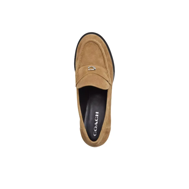 COACH Natalie Loafers 5cm Women's Brown-3