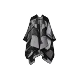Tie-Dye Patchwork Black & Gray Thickened
