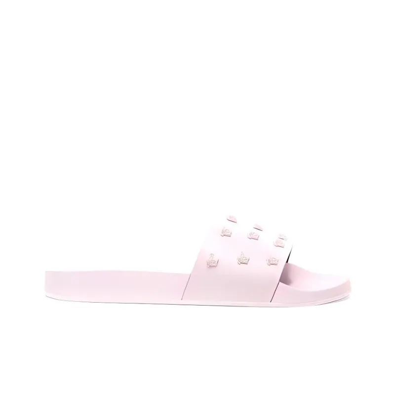 VERSACE Medusa Abrasion Resistant Slide Slippers Women's Pink-1