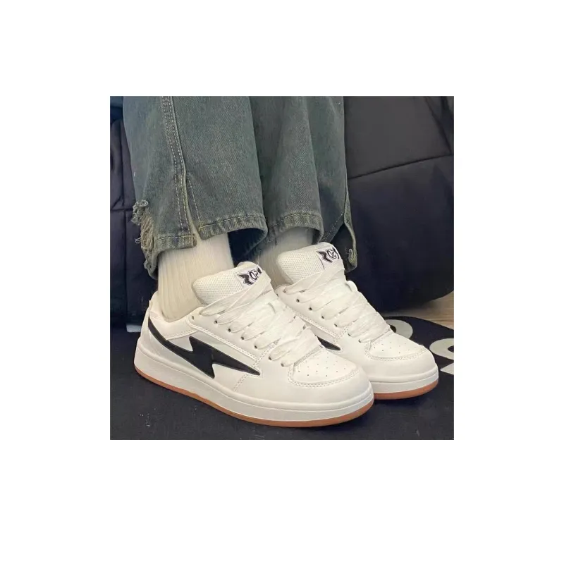 CHERRY&KALIKA Low Top Skateboard Shoes Unisex White-5
